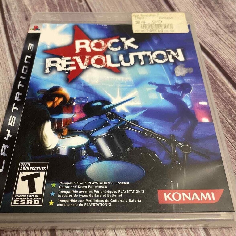 Rock Revolution Sony PlayStation 3 PS3 Konami 2008 BLUS-30212 Music Game CIB